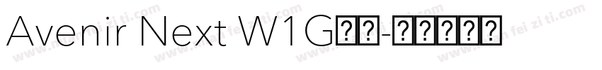 Avenir Next W1G字体字体转换